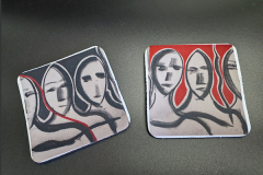 Porta copos com arte